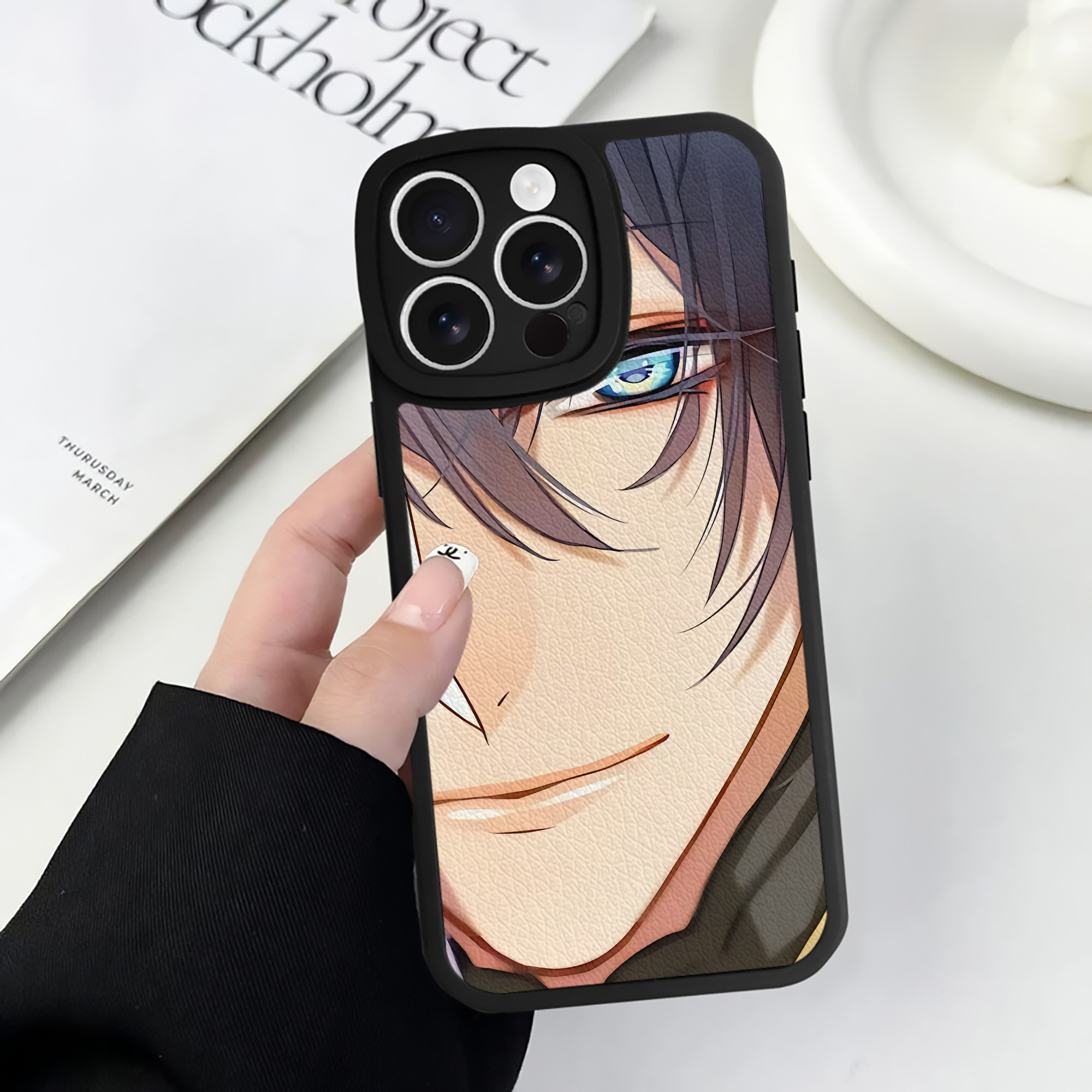 （画像用） 刀剣乱舞 Touken Ranbu 【iPhone 16シリーズ対応】シリコンスマホケース（レザー調） 材質：シリコン